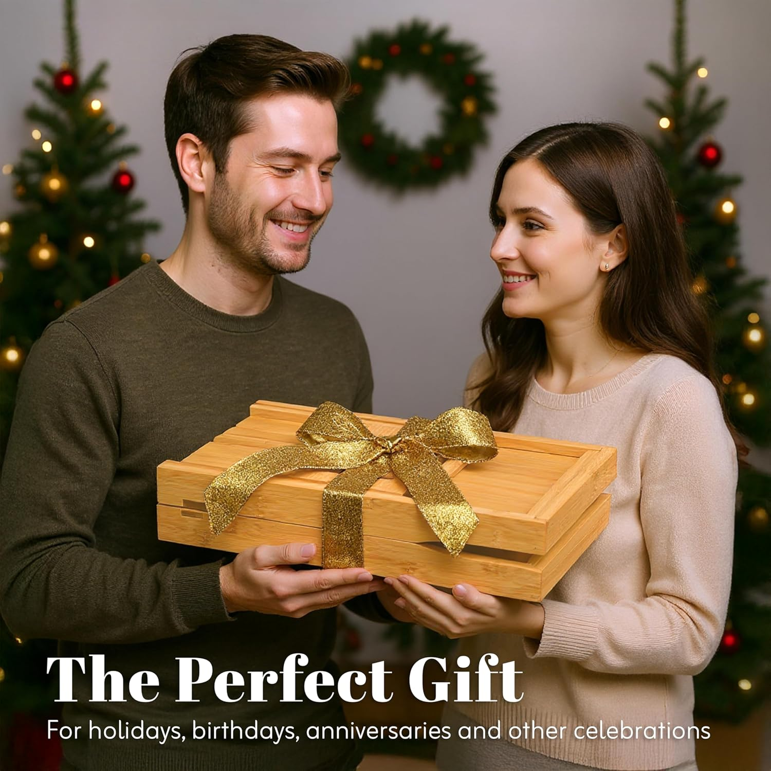 Home It Premium Foldable Bathtub Tray - Bamboo Waterproof Bath Tray for Tub Caddy - Wooden Holder for Wine, Book, Soap, Phone, Luxury Gift for Men & Women - Expandable, Fits Most Tubs in Bathroom