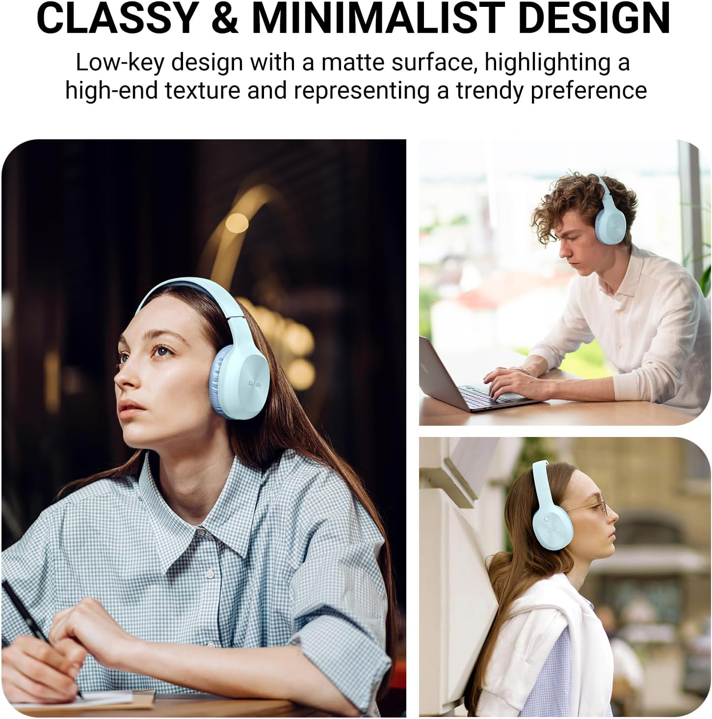 Edifier W600BT over Ear Headphones Blue image number 1