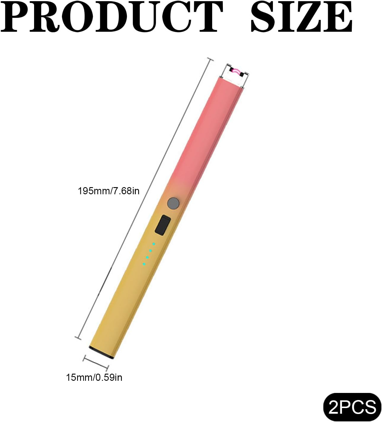 2 Pieces of Candle Electric Lighters, Rechargeable Lighter, Candle Lighter for Light the Candlese. Electronic Pulse Ignition(Gradient Light Blue, Gradient Green) image number 1