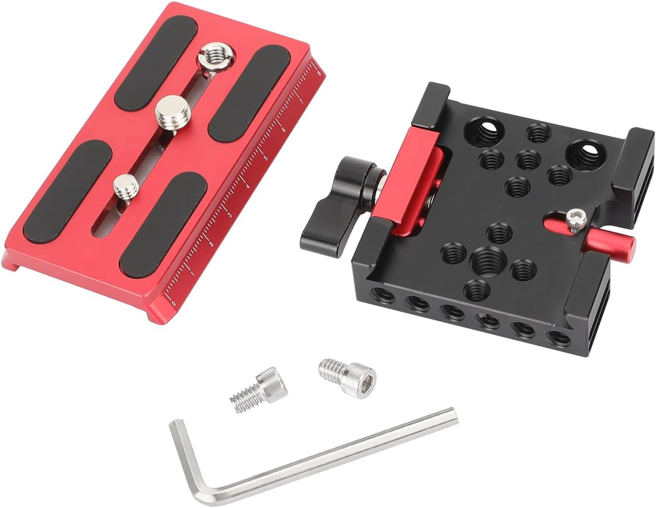 CAMVATE Quick Release Bracket Base QR Plate Replacement Converter for Manfoto (Red) 3711 image number 5