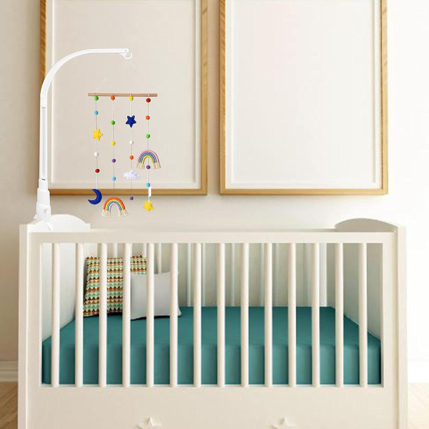 23 Inch Baby Crib Mobile Bed Bell Holder Arm, Baby Bed Bell Bracket Crib Toy Hanging Arm Bracket for Baby Bed Bell Toy, Only Holder image number 6