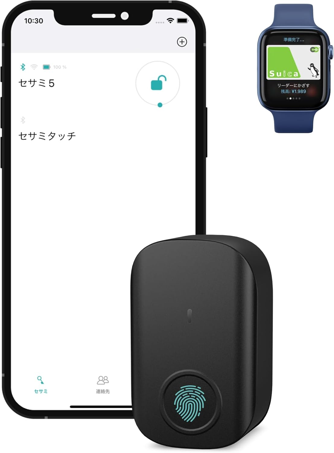 Candy House Fingerprint Identification Pad, IC Card Reader, Sesame Touch, Suica Compatible, PASMO Compatible, Apple Watch Felica MIFAIR Mobile Suica No Construction Required, Easy Installation, image number 6