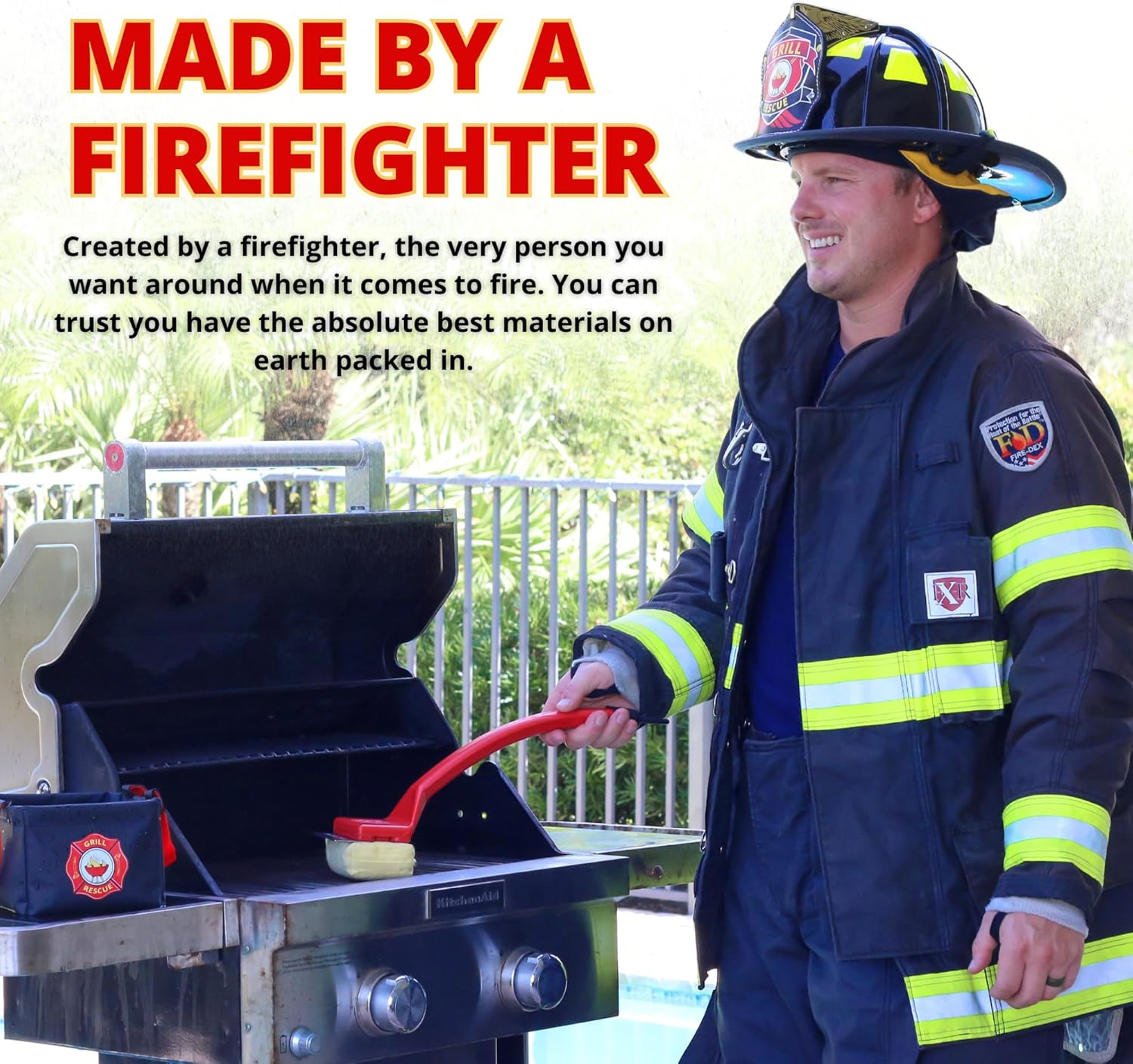 Grill Rescue BBQ Replaceable Scraper Cleaning Head, Bristle Free - Durable and Unique Scraper Tools for Cast Iron or Stainless-Steel Grates, Barbecue Cleaner (Grill Brush) image number 5