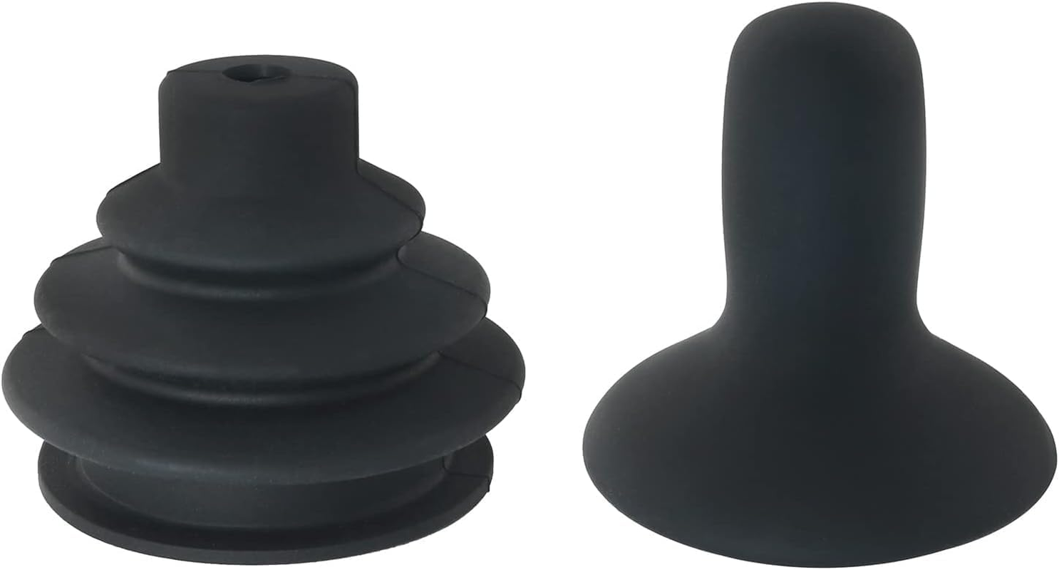 Wheelchair Joystick Button Cap Joystick Controller Knob, 1Set Joystick Controller Knob and Gaiter Wheelchair Joystick Button Cap, Black Joystick Knob Button Controller for Electric Wheelchair image number 2