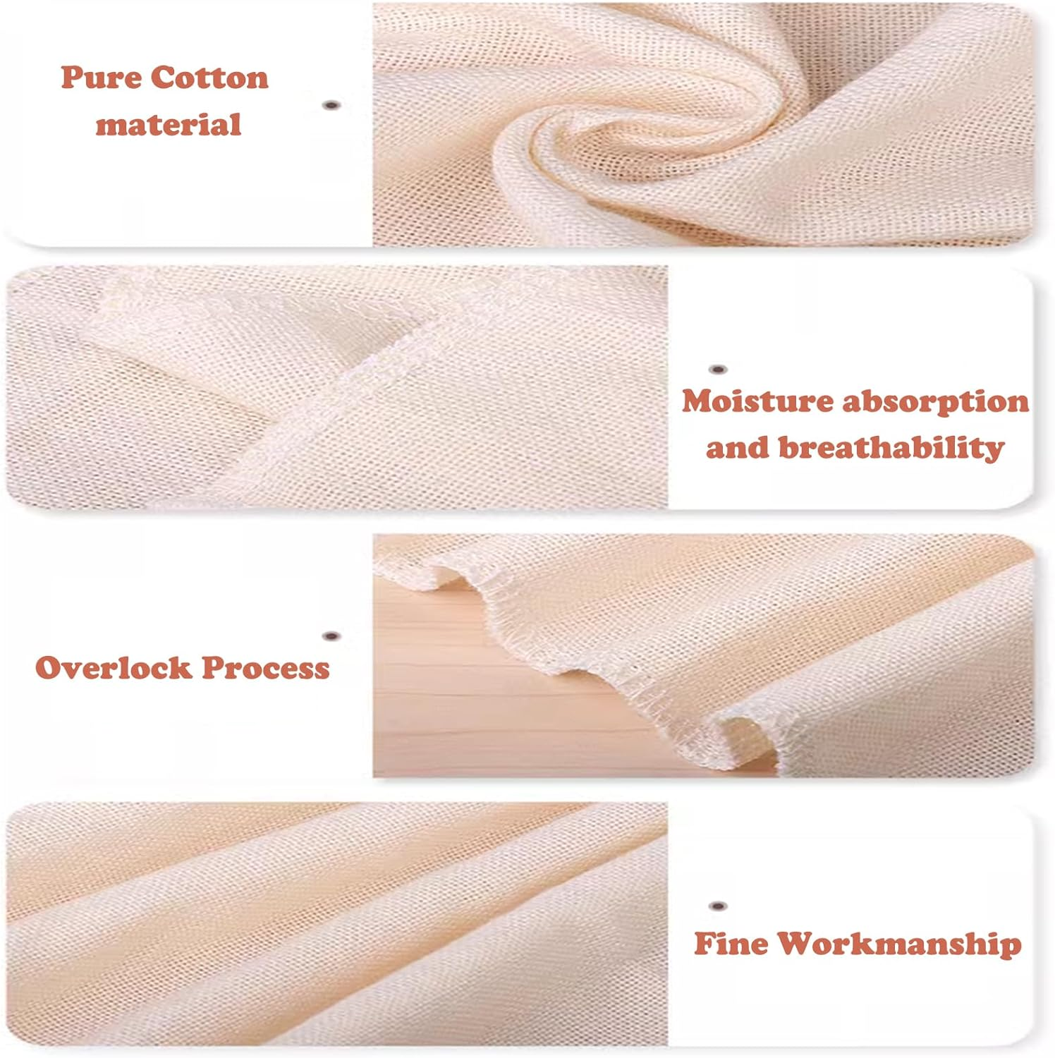 6Pcs Muslin Drawstring Bags,Natural Unbleached Cotton Straining Herbs Cheesecloth Bags,Reusable Cold Brew Coffee Cheese Cloths Strainer,Large Nut Milk Tea Juice Bag.