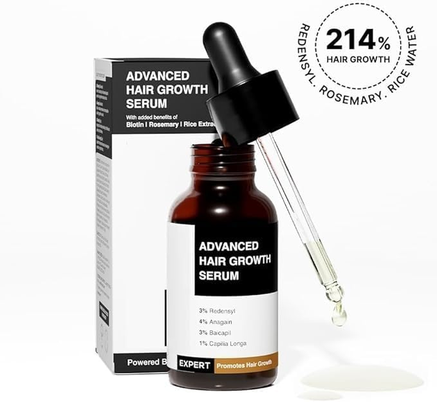 Advanced Hair Growth Serum | 3% Redensyl + 4% Anagain + 3% Baicapil + 1% Capilia Longa, Rosemary, Biotin & Rice Extract | Hair Growth & Hair Fall Control Serum for Women & Men | 30Ml image number 1