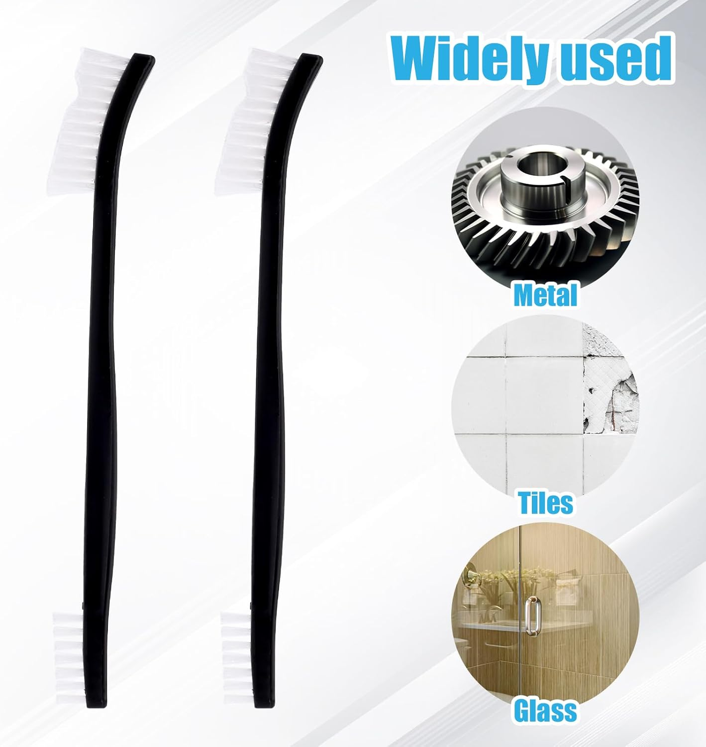 4Pcs Double Ended Nylon Cleaning Brushes, Multifunctional Small Cleaning Brush Durable Nylon Brushes for Cleaning Crevice Detailing Brushes for Jewelry Bicycle Car Shower Head image number 6