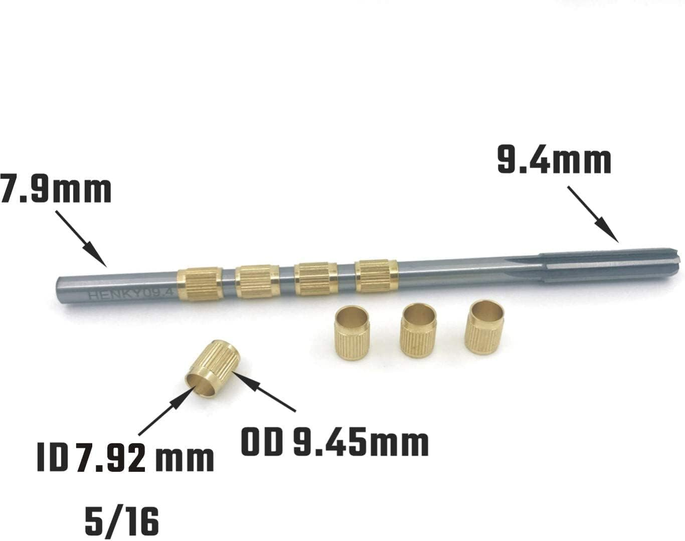 HENKYO Throttle Shaft Bushing Repair Kit Repair 5/16 Shaft Worn Carburetor 1 Reamer 8 Bushing image number 2