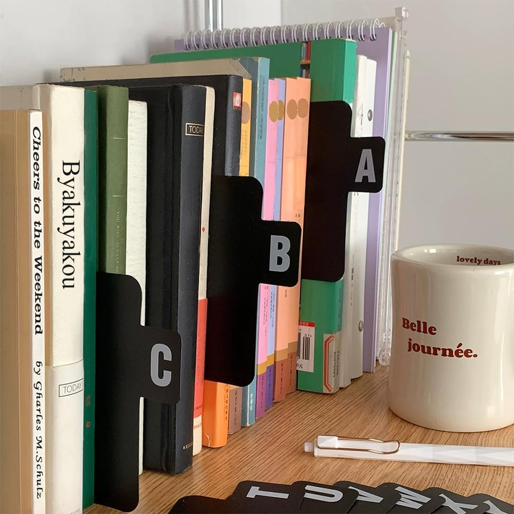 26 Pcs A-Z Vinyl Record Dividers with Alphabet Tabs &ndash; Side-Printed File Organizer for Records, Albums & CD Storage &ndash; Durable Dvd-Style Alphabetical Organizer image number 5