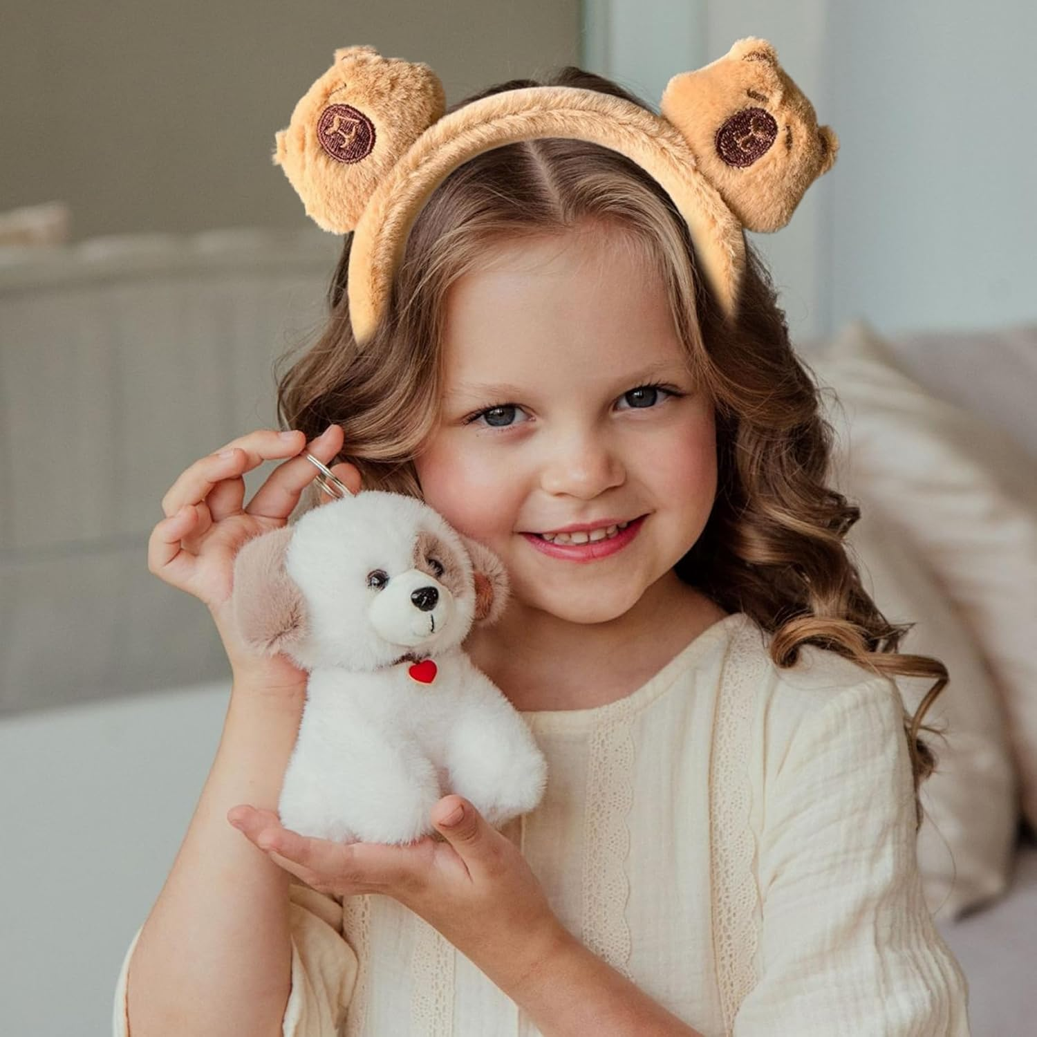 Plush Headband Capybara Style Cute Animal Headbands for Washing Face Elastic Soft Hair Accessory for Women Girls Style2 image number 4