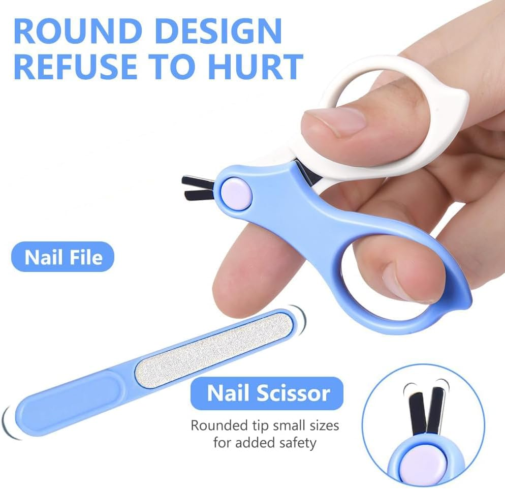 4-In-1 Baby Grooming Kit &ndash; Infant Safety Care Set with Nail Scissors, Clippers, File & Tweezers | Gentle & Precise Tools for Newborns, Infants & Toddlers​ image number 5