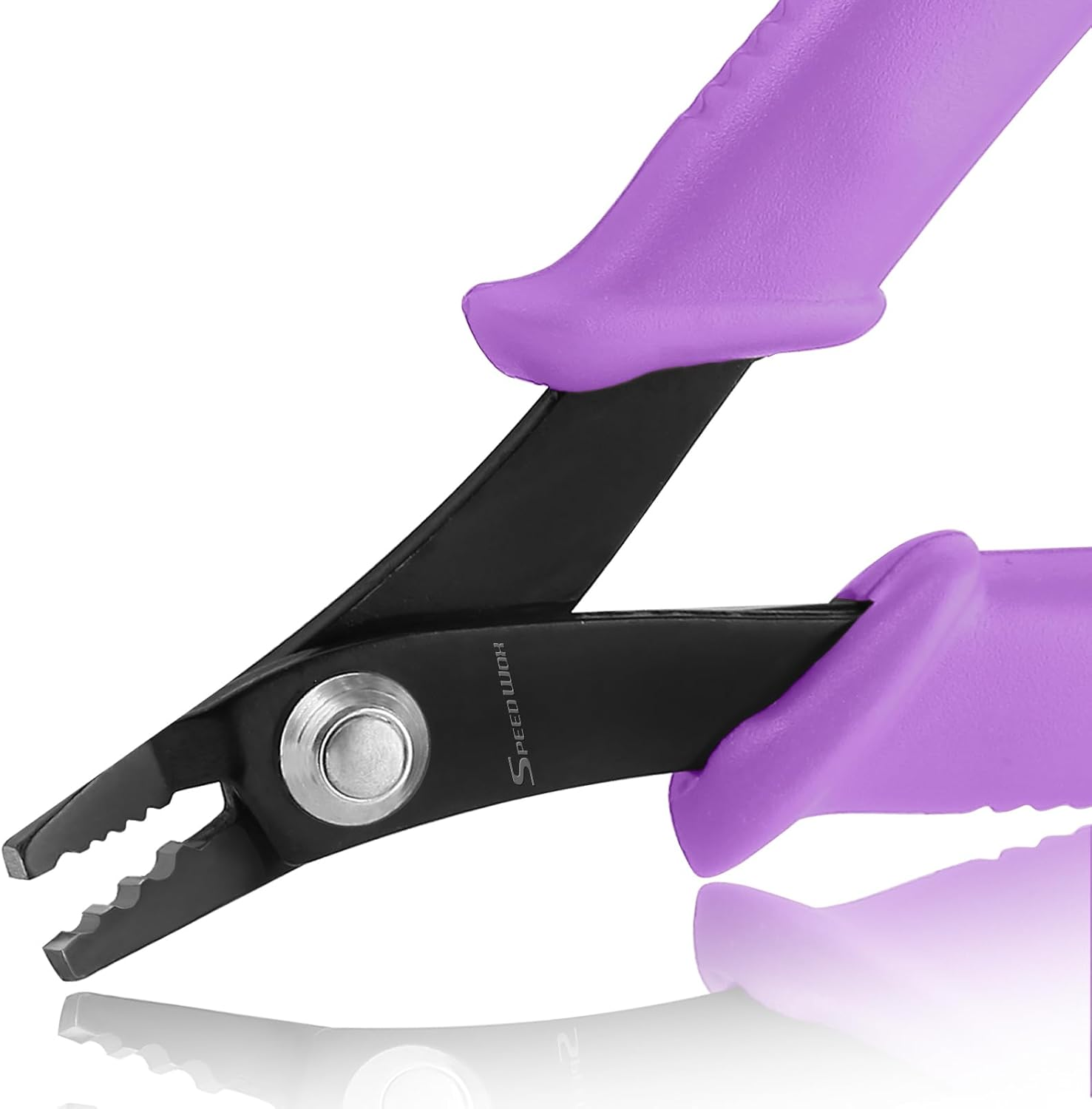 SPEEDWOX Bead Crimping Pliers Jewelry Crimper Plier for Beading Micro Tube Beads Crimper Mini Crimping Pliers Bent 3 Holes Multi Use DIY Jewelry Craft Beading Hobby for 2Mm-3Mm Beads and Tubes image number 1