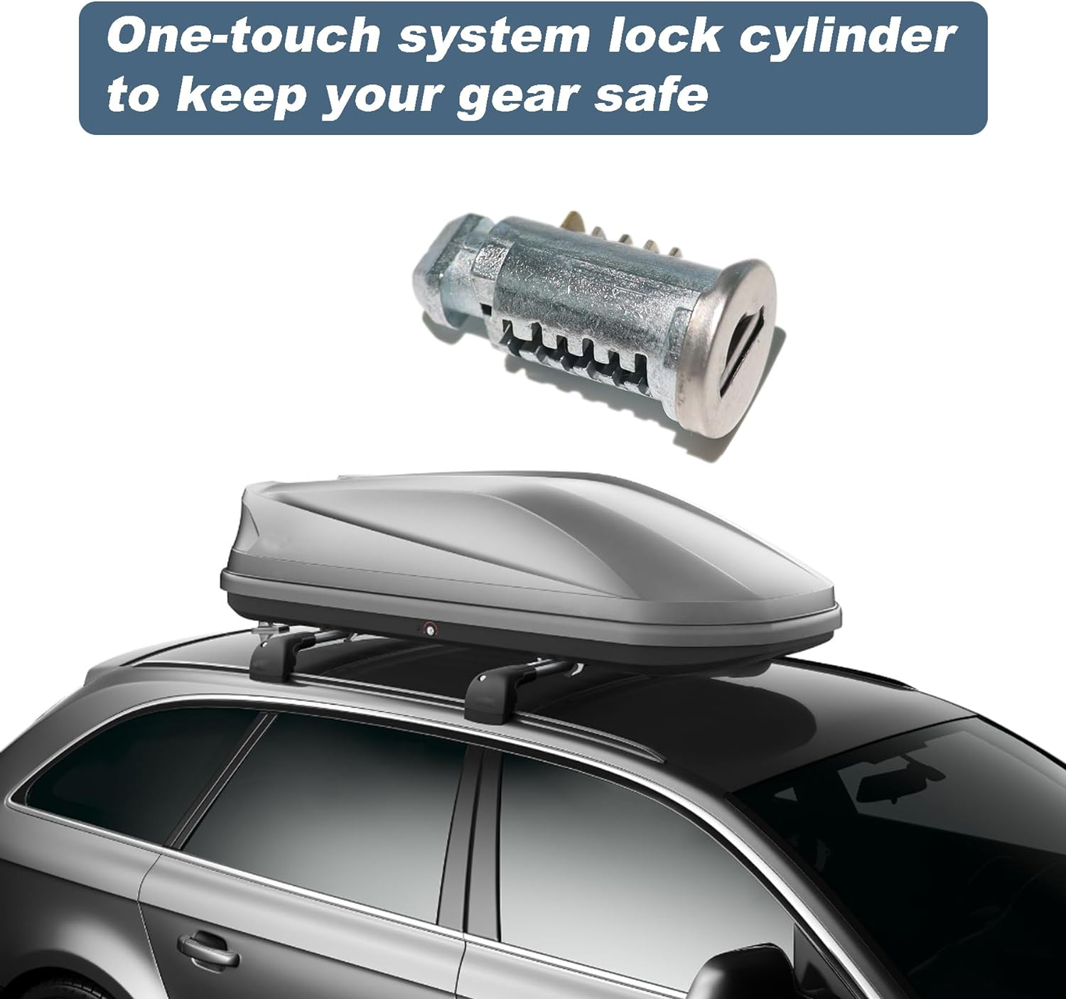 JXSDFP 2 Pack Lock Cores Compatible with Thule Roof Racks Components, Includes 2 Cores, 2 Key and 1 Control Key (2 Pack) image number 1