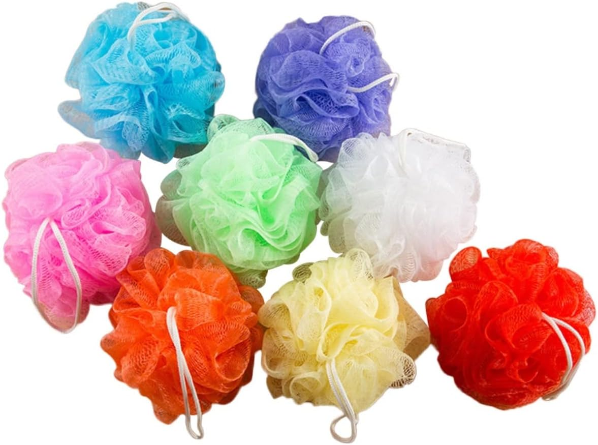 Outanaya 16Pcs Solid Mesh Body Scrubber for Gentle Exfoliation Cleansing Mixed Bath Sponge for Men Women image number 2