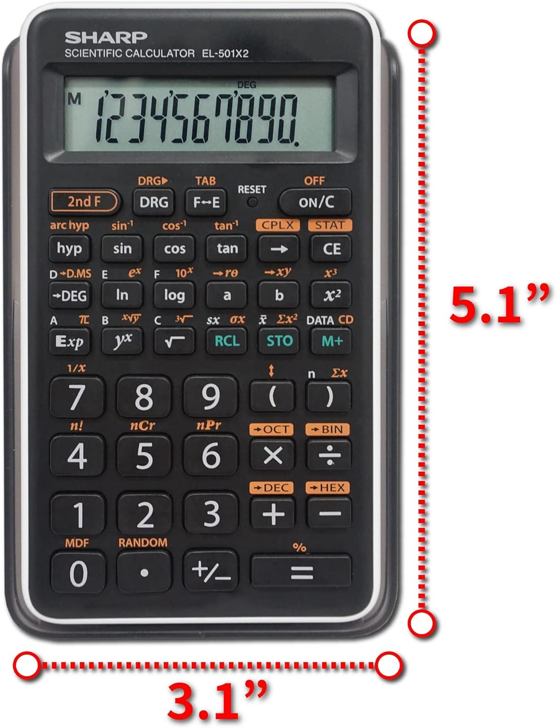 Sharp EL501XBWH Engineering/Scientific Calculator image number 4