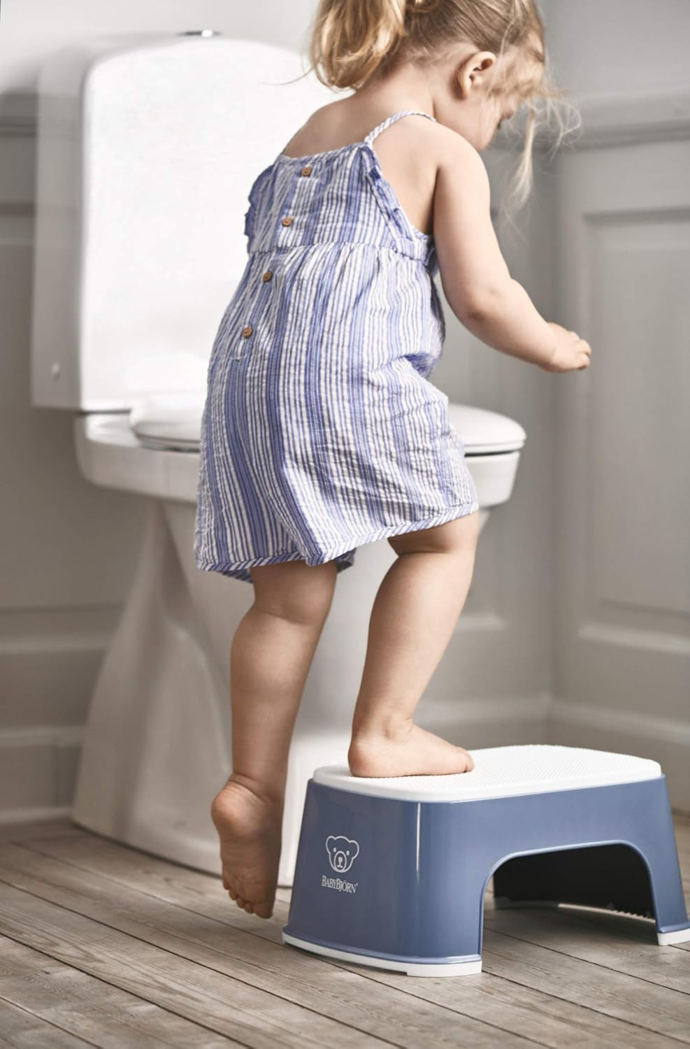 Babybj&ouml;rn Step Stool, Deep Blue/White