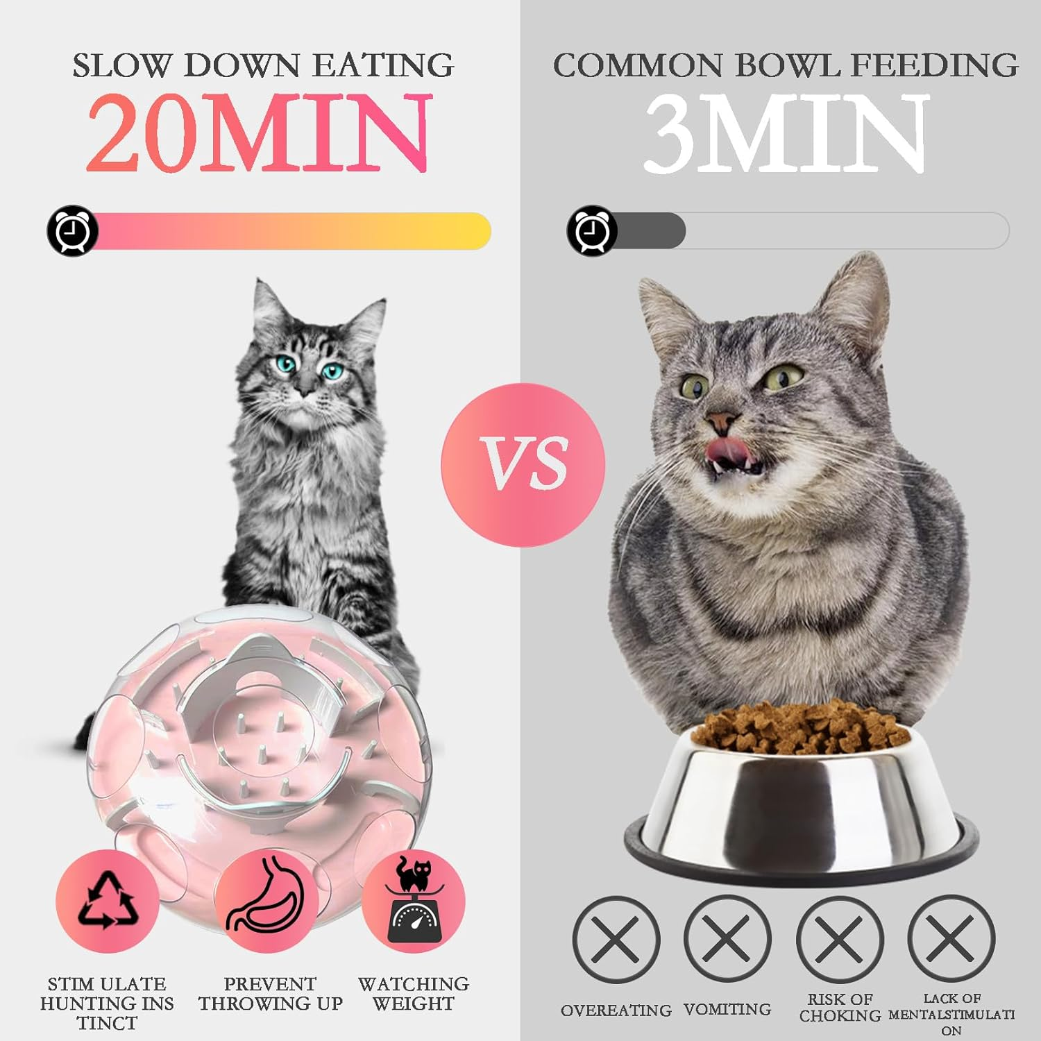 Gdsanlian-Interactive Cat Toy Puzzle Box - Cat Puzzle Feeder - Cat Slow Feeding Treatment Dispenser - Cat Puzzle Box - Puzzle Maze Toy - Indoor Rich Cat Toys（Pink）