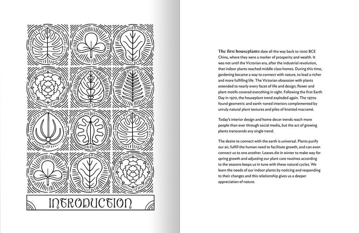 The Happy Houseplant Coloring Book: 50 Plants to Color and Care For: an Indoor Gardening Coloring Book image number 2