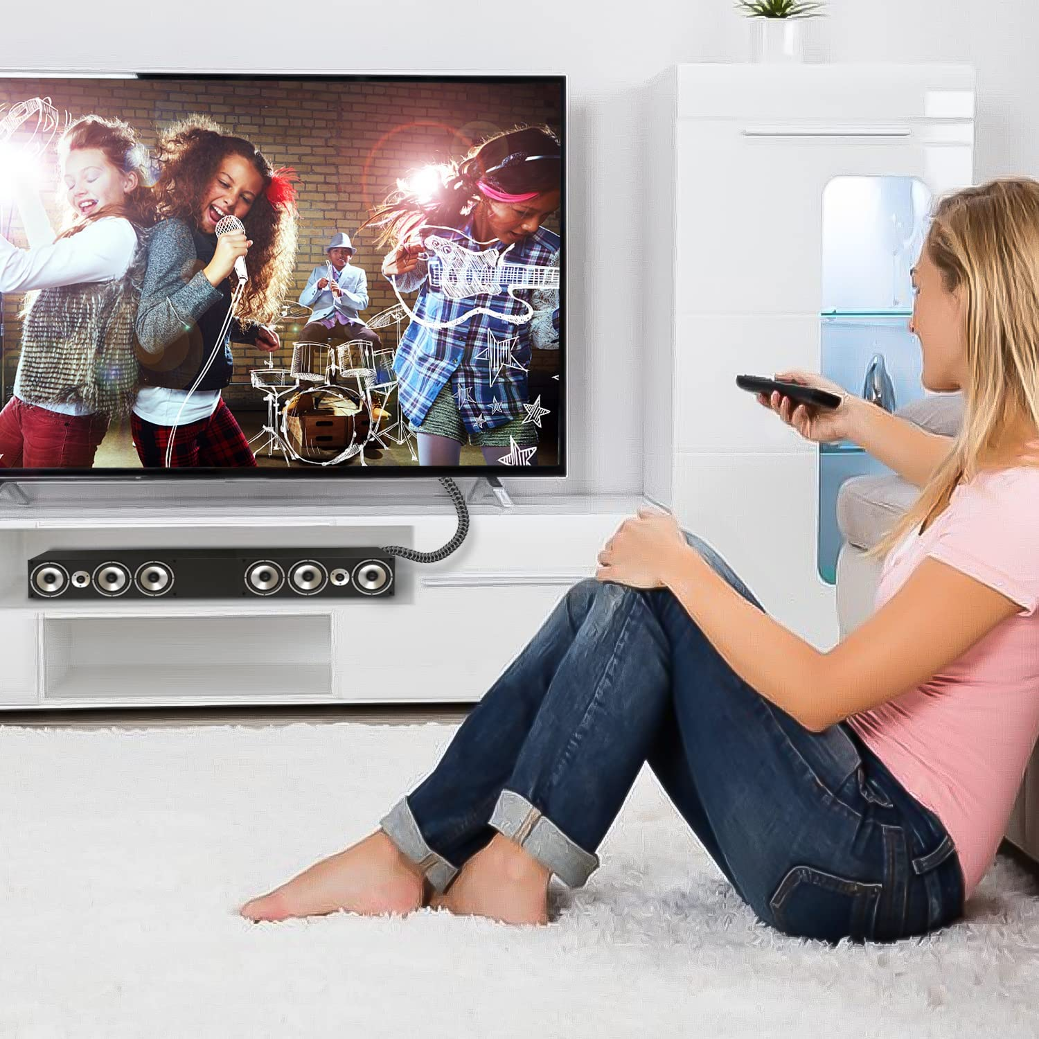 EMK Right Angle Optical Audio Cable Digital Toslink Cables (Gold-Plated Joint, 90 Degree Fiber Optic, SPDIF to TOSLINK, Corner Plug Optic) Optical Cable for Soundbar to TV, DVD, Speaker (0.3M) image number 6