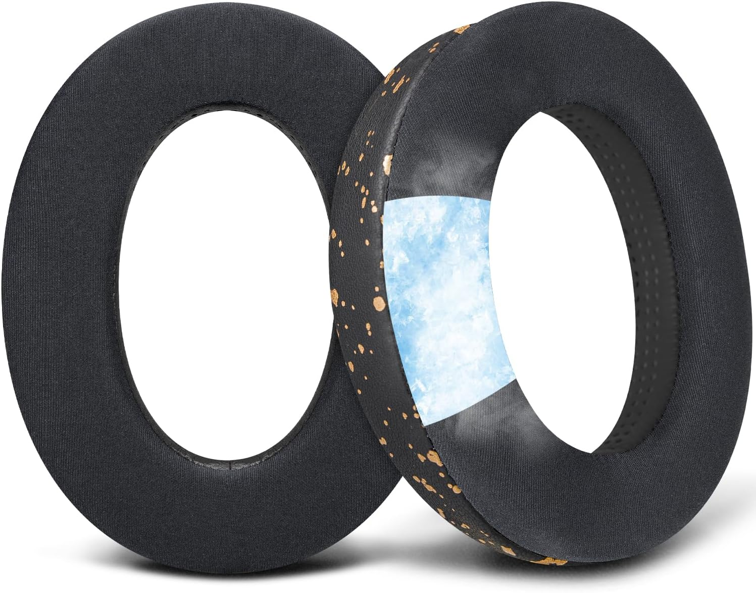 SOULWIT Cooling Gel Ear Pads for Sennheiser Hd599/Hd598/Se/Cs/Sr/Hd595/Hd569/Hd560S/Game Zero/G4Me Zero, Earpads Cushions for Pc37X/Pc38X/Pc350/Pxc350/Pxe350/Pc360/Hd380/Hd380-Pro - Black