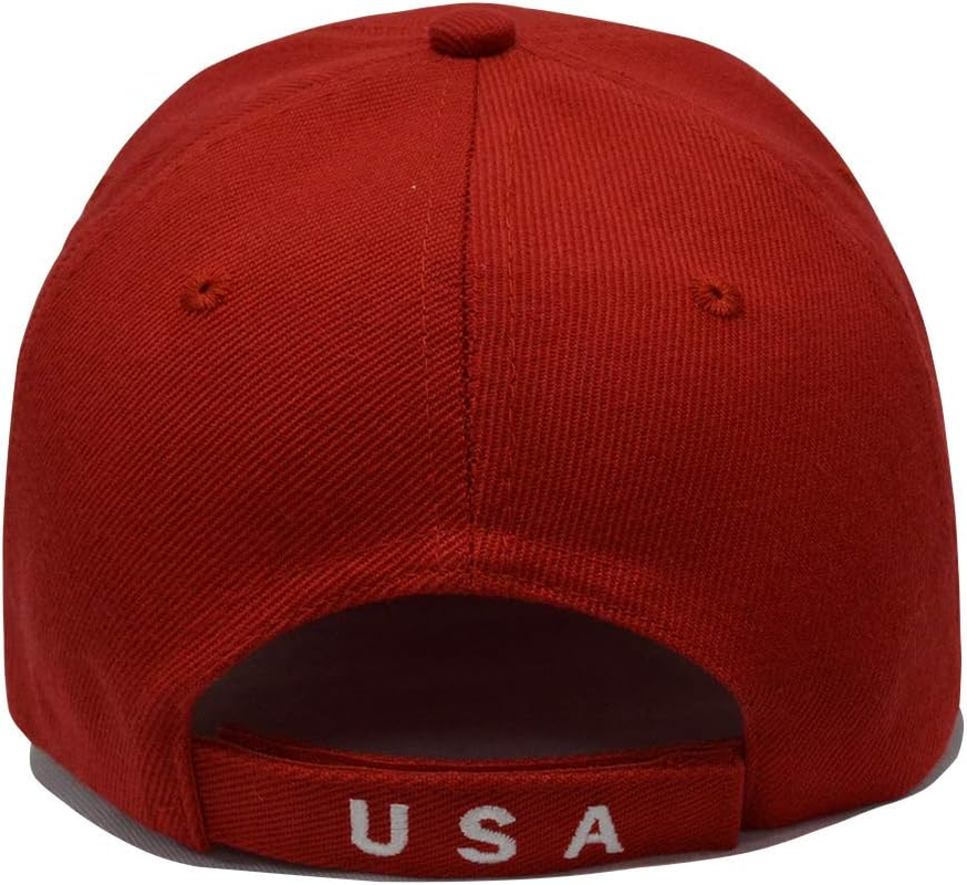 DISHIXIAO USA Baseball Cap Polo Style Adjustable Embroidered Dad Hat with American Flag for Men and Women - 2.Trump 2020-Red image number 7
