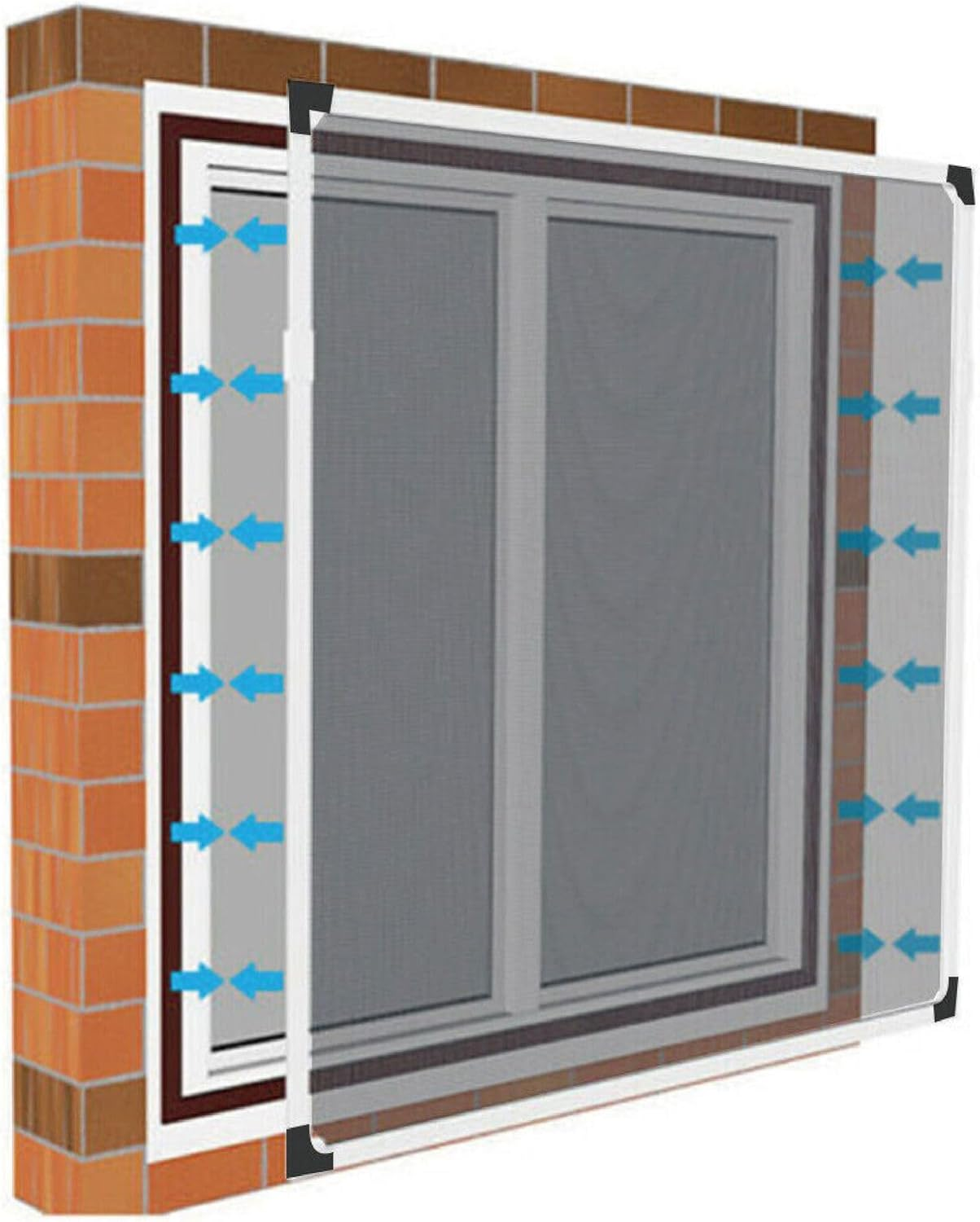 Tootoo Adjustable DIY Magnetic Window Screen Mesh Fly Net - 3 Sizes (60X100Cm) image number 3