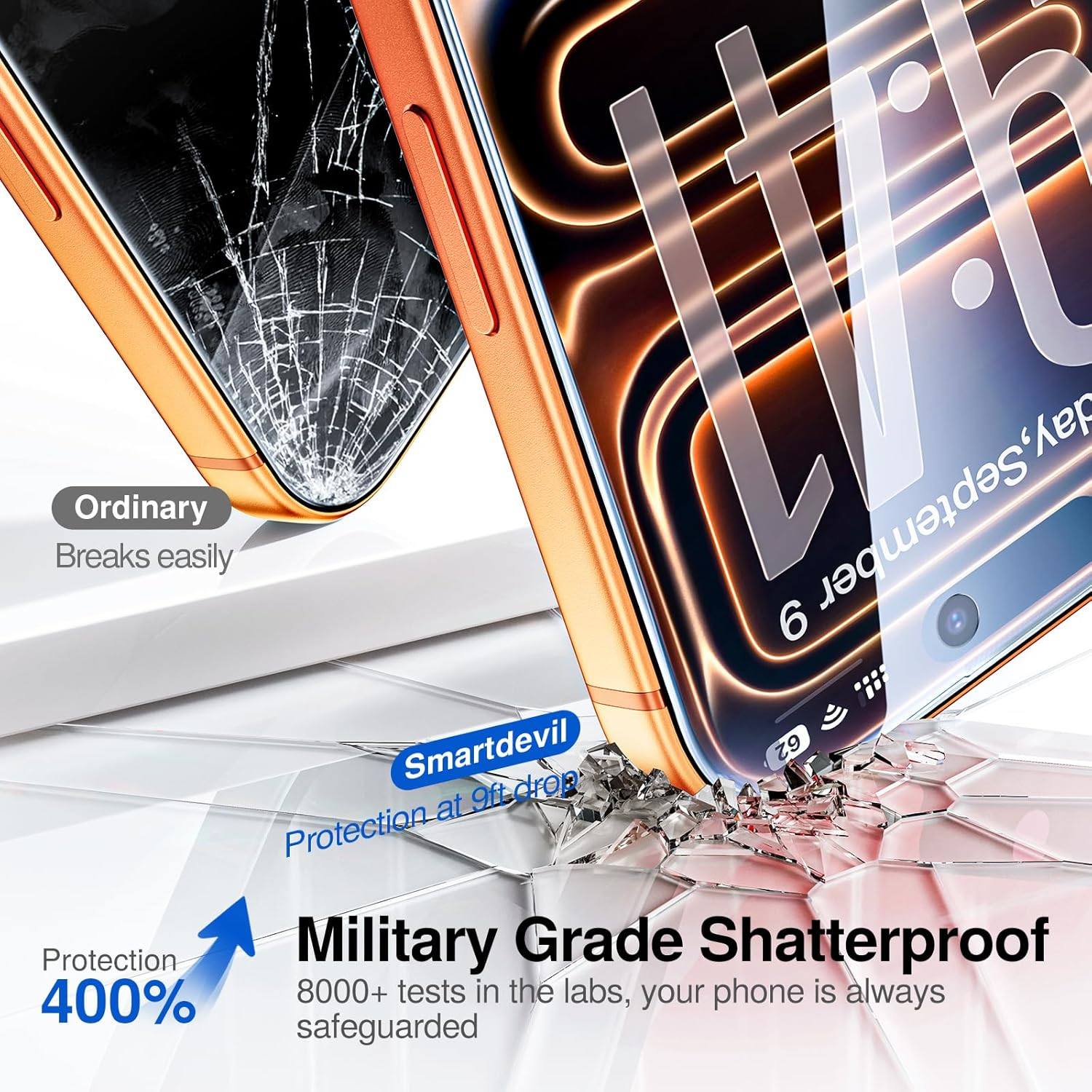 SMARTDEVIL 2 Pack for Iphone 17 Pro Max Privacy Screen Protector Anti-Spy Tempered Glass Film 9H Hardness Easy Installation with Bubble-Free & Dust-Free Box image number 1