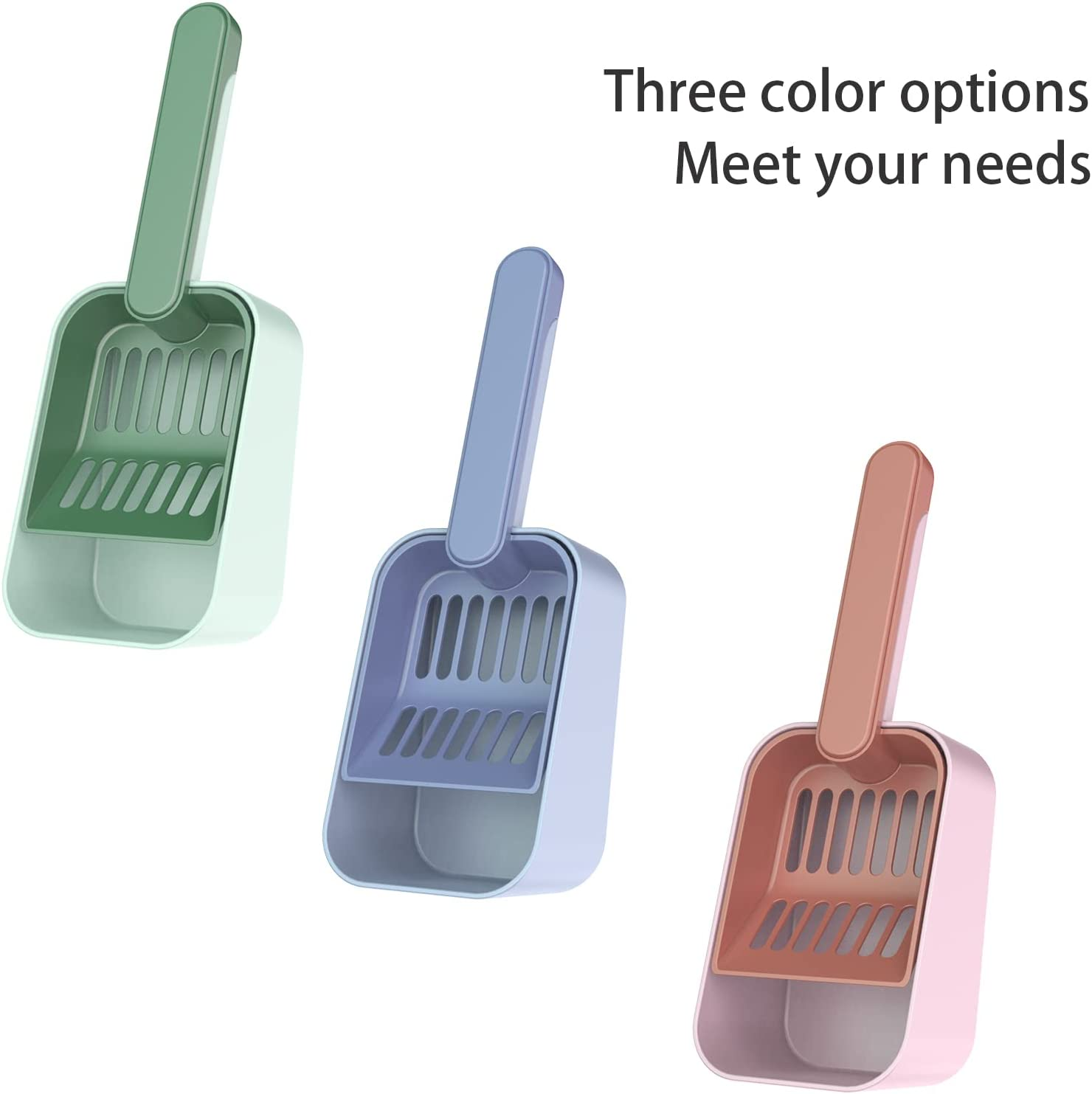 MEREN Cat Litter Scoop with Holder,Plastic Cat Litter Scooper,Deep Shovel,Large Capacity,Cat Scooper for Litter Box with Stand, Great for Scoop Away Cat Litter,Poop Sifting,Durable and Cute(Blue). image number 6