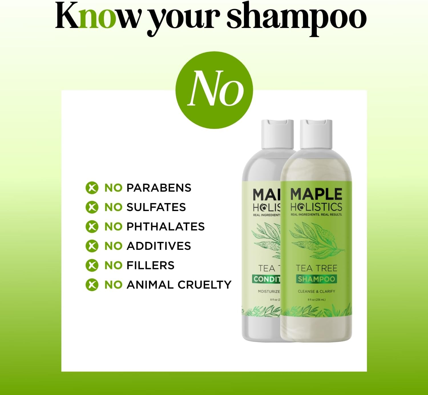 Tea Tree Shampoo and Conditioner Set - Sulfate Free Shampoo and Conditioner for Dry Damaged Hair and Scalp Care - Pure Tea Tree Oil Shampoo and Conditioner Set Dry Scalp Treatment for Women and Men image number 3