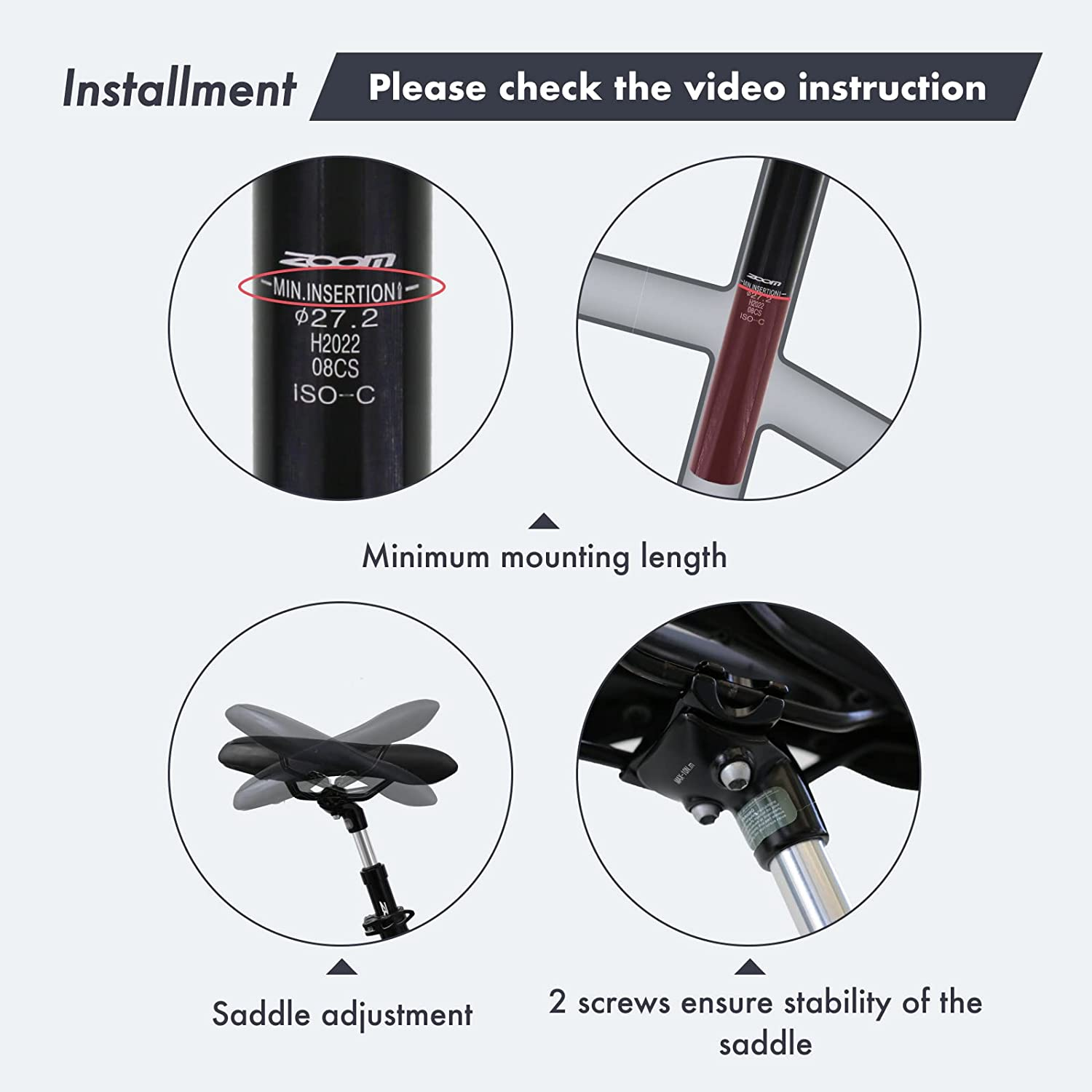 DJC Bike Suspension Seatpost Shock Absorber Damper Post 27.2 30.9 31.6 Mm, Lightweight Aluminum Body image number 5