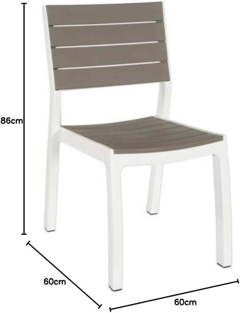 Keter Resin Harmony Chair, White/Anthracite, 47 X 60 X 86 Cm Size image number 5