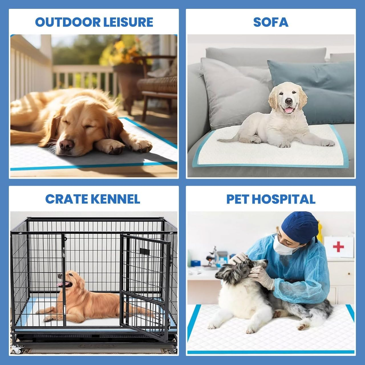 100Pcs Disposable Dog Pee Pads - 33*45Cm Super Absorbent Training Pads for Puppies, Dogs, and Pets - Ultra Absorbent, Leak-Proof, Non-Woven Fabric, Perfect for Housebreaking, and Potty Training image number 4