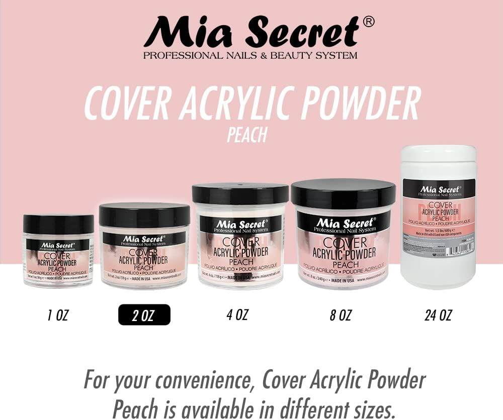 Mia Secret Acrylic Powder Cover Peach 2 Oz. image number 3