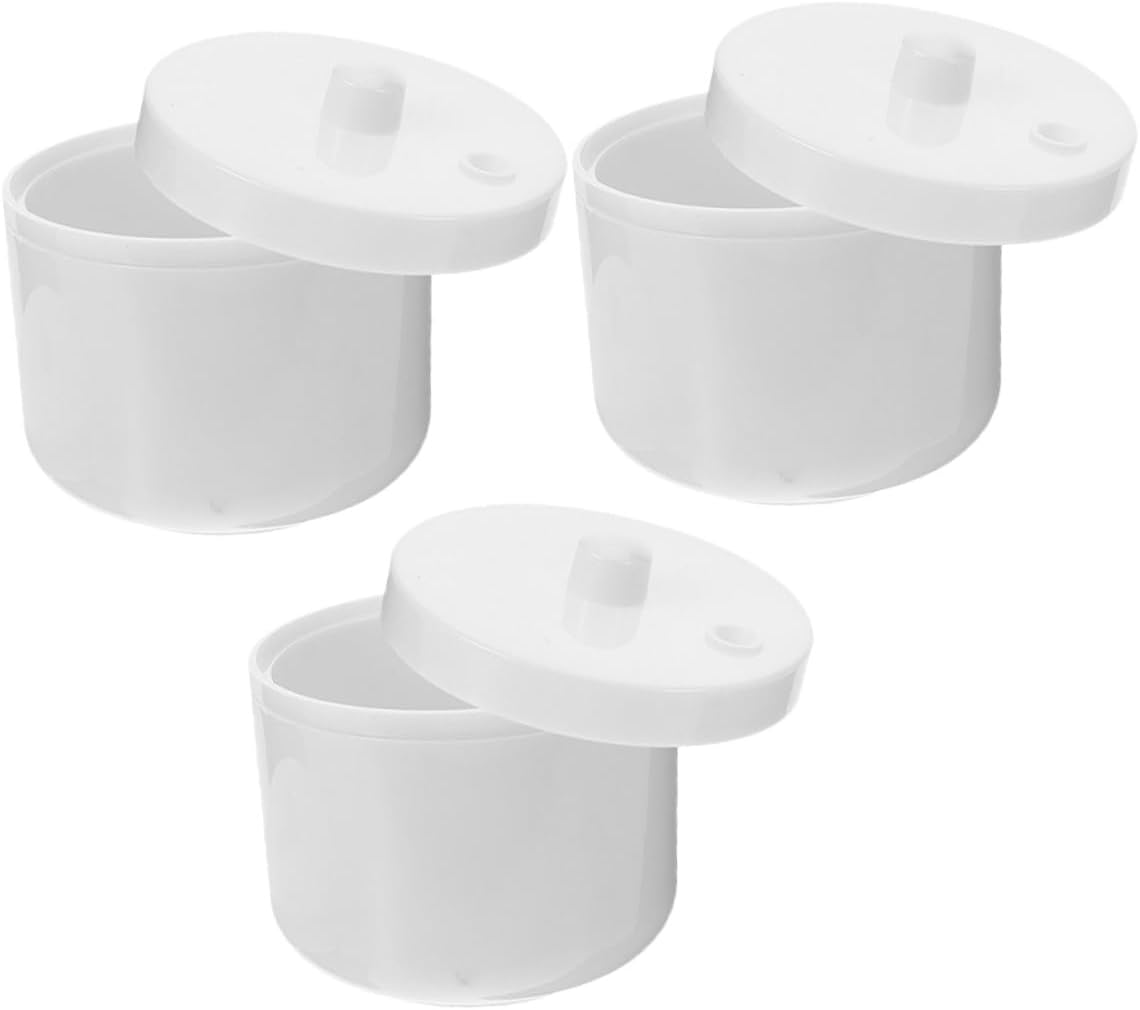 DECHOUS 3Pcs Nail Tool Cleaning Box Plastic Organizer Tray for Manicure Drill Bits Efficient Soaking and Drying Patterned Multipurpose for Home and Salon Use image number 5