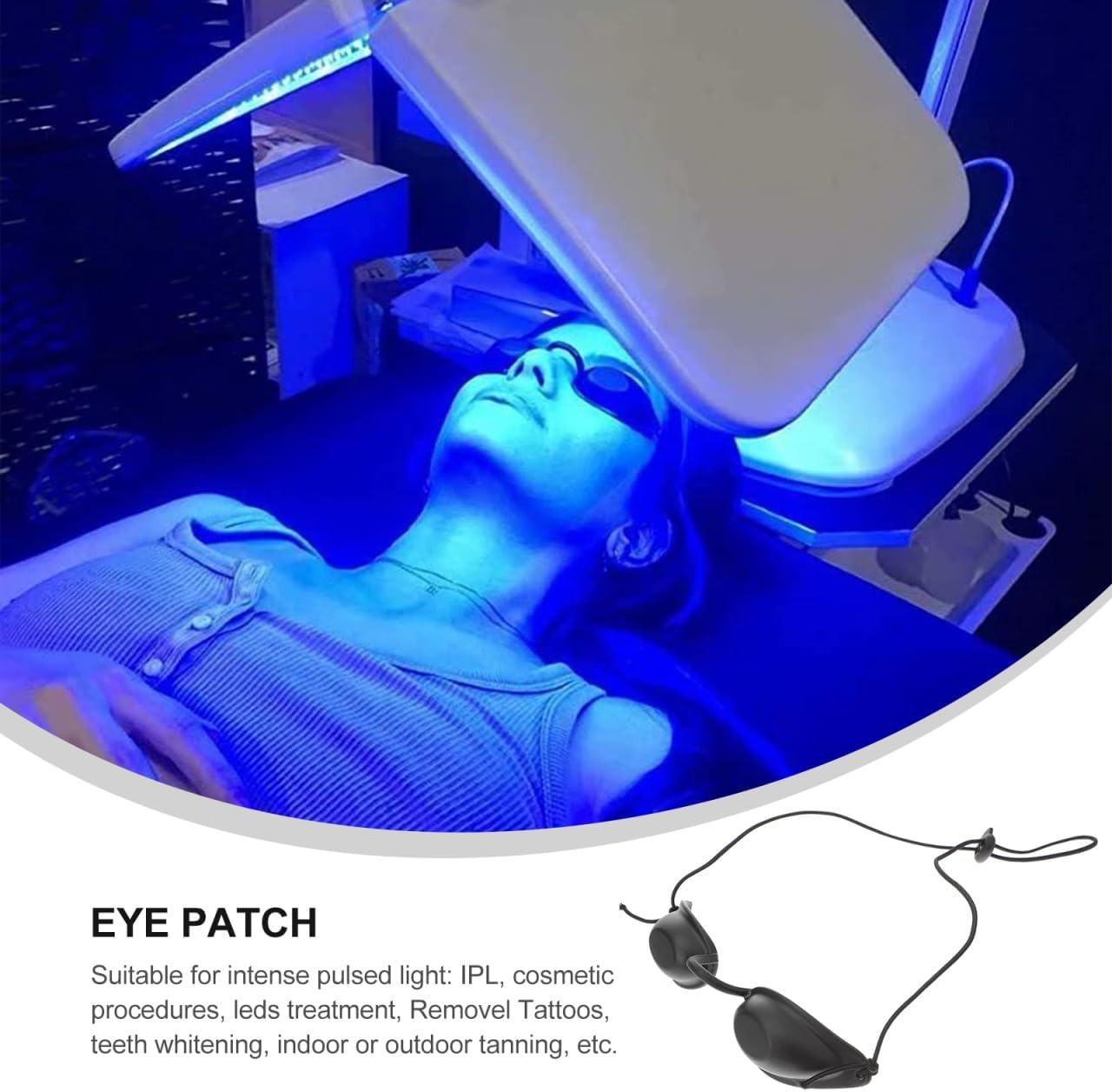 Healeved Photorejuvenation Eye Mask Safety Goggles Led Protection Hard Shell Eye Patch for Beauty Treatments image number 2