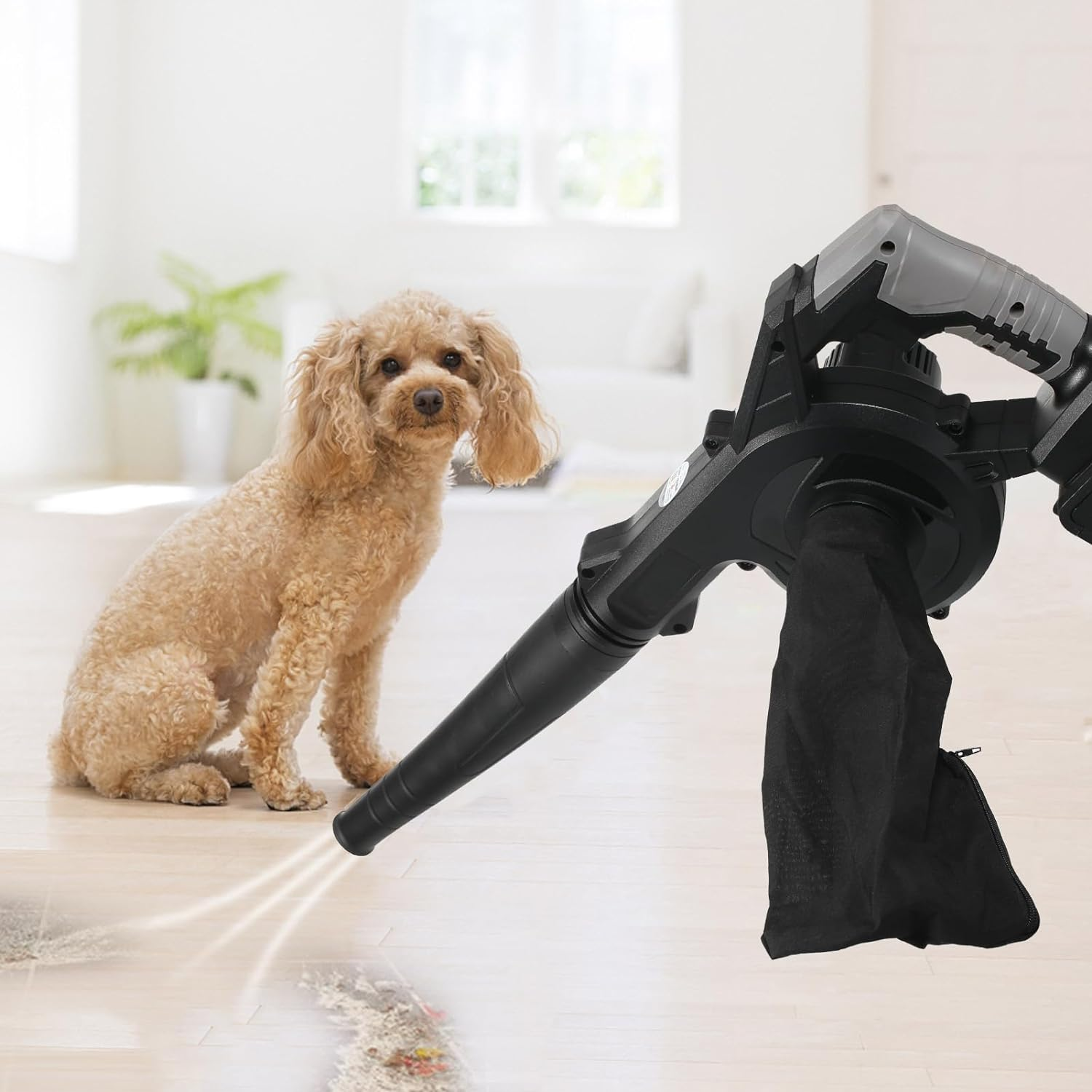 Mingzhe 21V Lightweight Battery Powered Leaf Blowers for Patio, Yard, Sidewalk,Small Leaf Blower，2-In-1 Blower & Vacuum Cleaner Wi Infinite Speed Control Switch image number 2