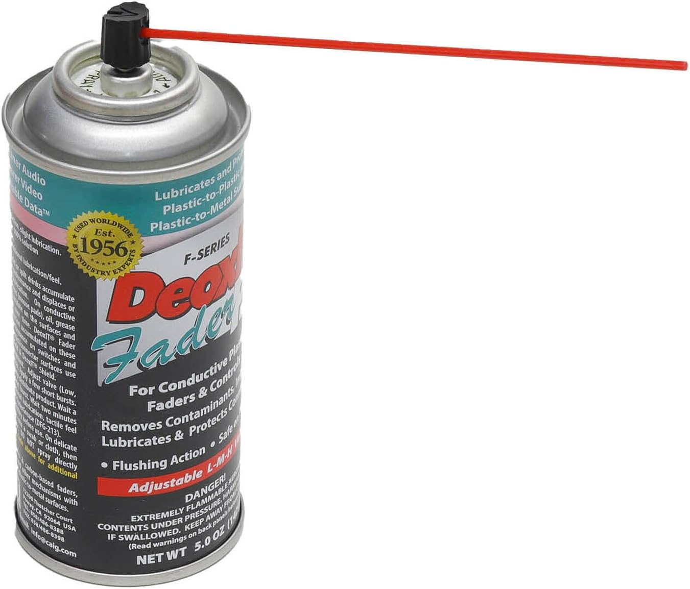 Hosa Caig Deoxit Faderlube 5% Spray, 5 Oz image number 3