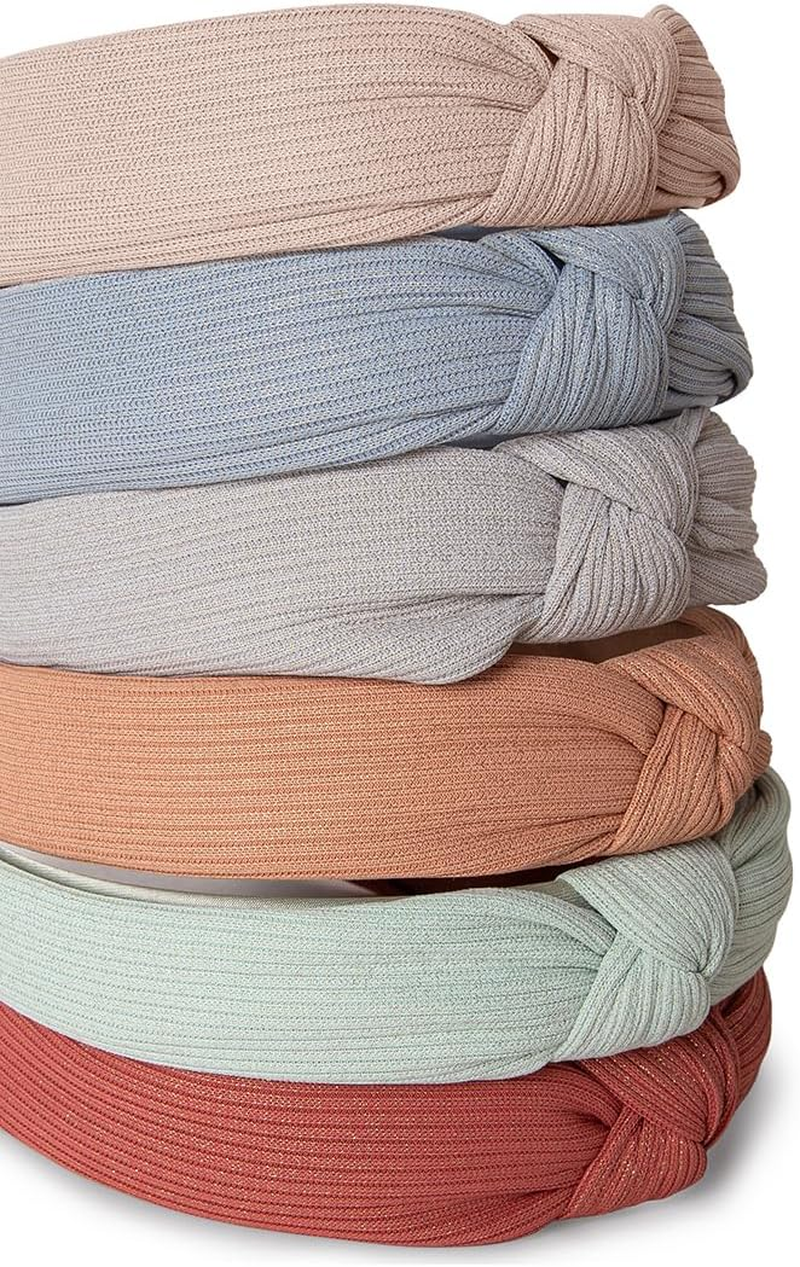 Radhu & Kabby Headband for Women | Plain Turban Hair Bands | Fashion Cross Knot Headbands | Daily Fashion Hair Accessory Set | Pack of 6 | Smooth and Comfortable | Multicolor image number 5