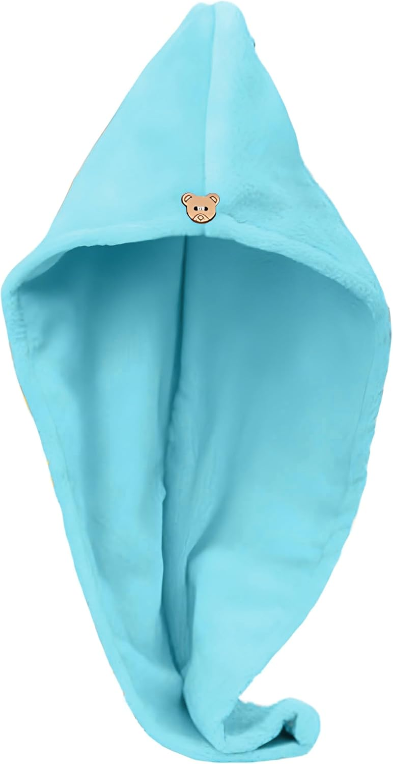 Retoo Hair Turban, Microfibre Towel Hair, Towel Turban, Microfibre Towel for Drying Hair, Head Scarf Towel for Long Hair, Quick-Drying Turban Towel 26 X 65 Cm, Blue