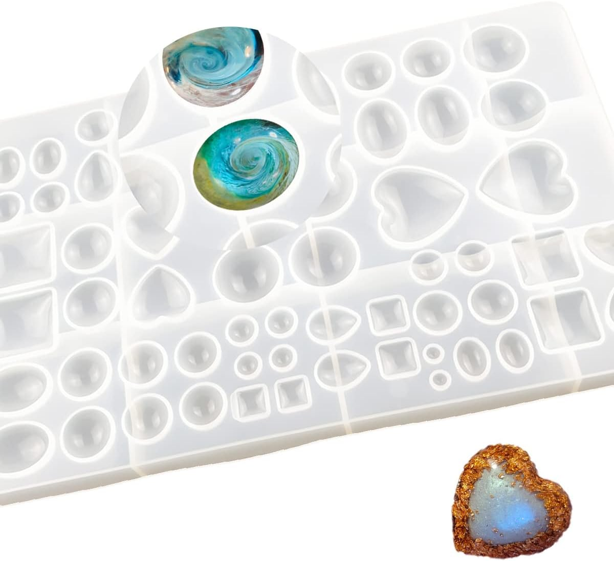 Silicone Resin Jewelry Casting Mold, Resin Jewelry Molds, for DIY Artcraft Project, Crafting, Gift Pendant, Pendant Earrings Making, Large