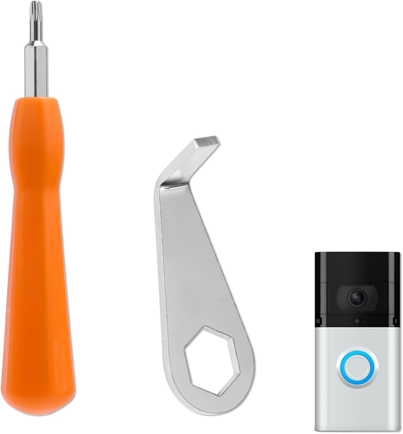 2Pcs Video Doorbell Key Replacement Tool, Stainless Steel Doorbell Key Tool Video Doorbell Removal Key Doorbell Screwdriver Compatible with Battery Doorbell (2024 Release) image number 2