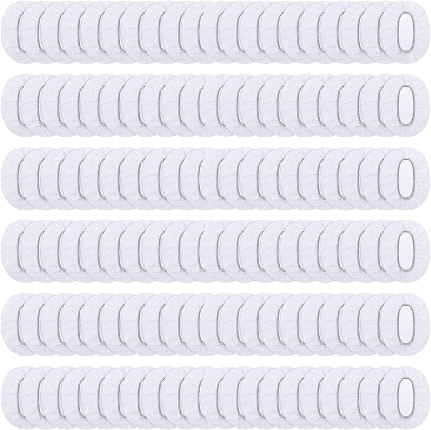 100 Pack Clear Disposable Ear Protectors Waterproof Ear Covers for Hair Dye, Shower, Bathing image number 1