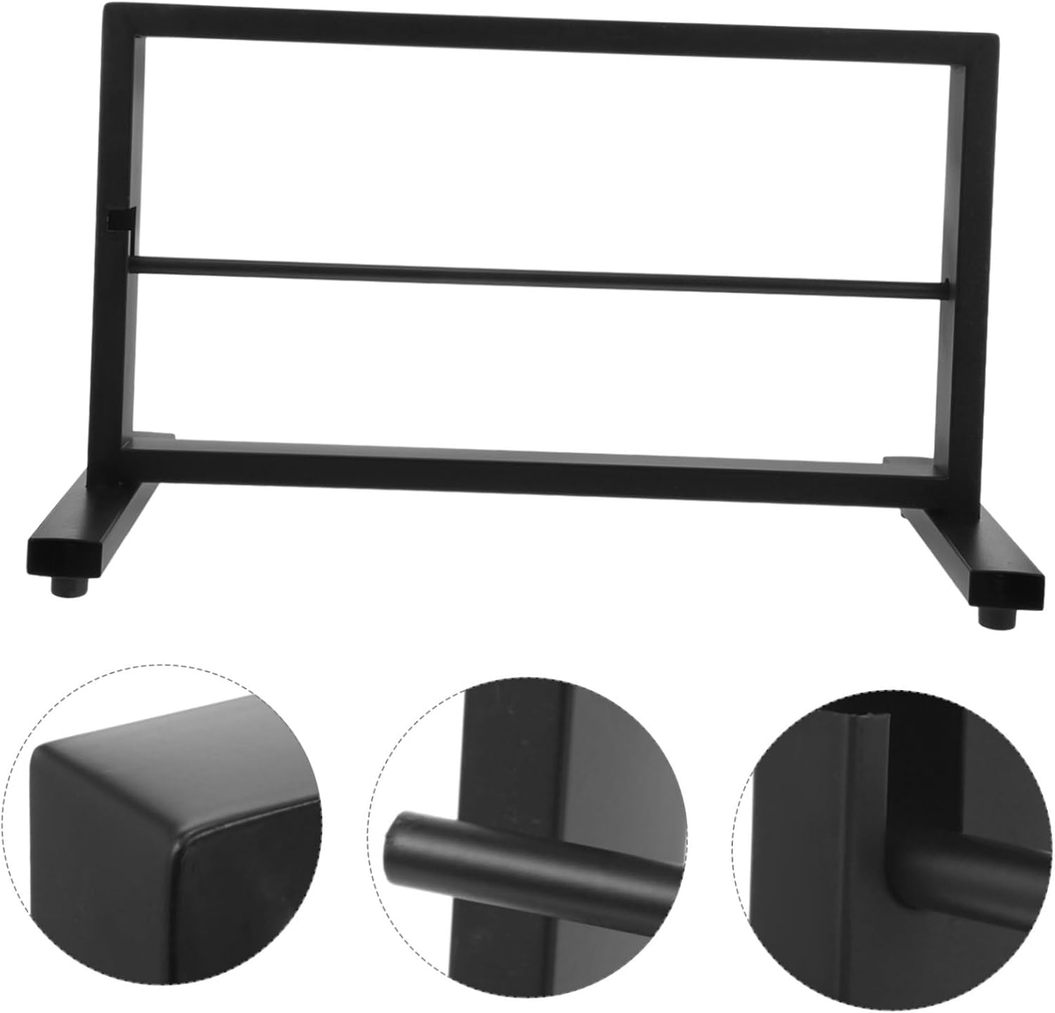 Amosfun Ribbon Holder Organizer Rack Iron Spool Storage Craft Ribbon Stand for Wrapping Paper and Sewing Supplies Single-Layer Metal Storage Display for Cake Shops and Handmade Crafts image number 1