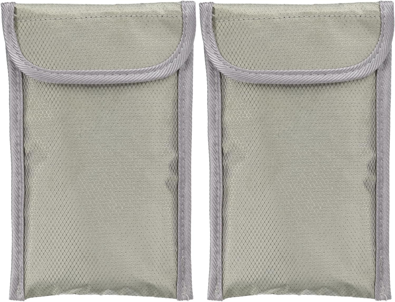 2 Pack Faraday Bags, 6.5 Inch Signal Blocking Key Pouch Anti-Theft Car Protection Cell Phone RFID GPS Shielding Wallet for Privacy Card Protection, Silver -Grey image number 5