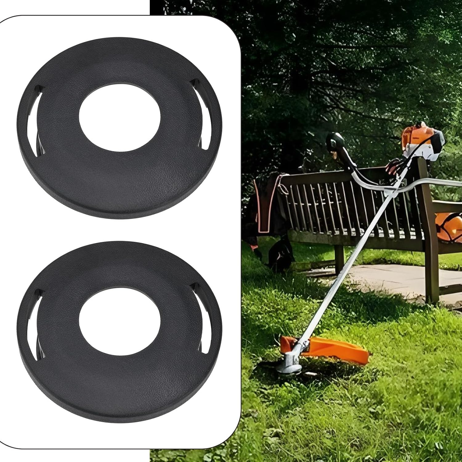 2Pcs Trimmer Head Cap Cover Replacement Part 4002-713-9708 Spool Head Cover Compatible with Stihl Autocut 25-2 FS55 FS70 FS76 FS80 FS100 FS85 FS120