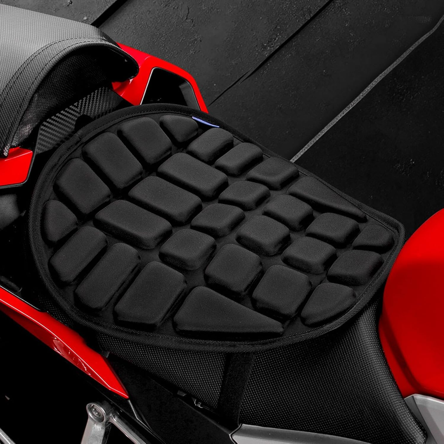 Motorcycle Gel Seat Cushion - Breathable Motorcycle Air Seat Cushion Motorcycle Pads | Reusable Motorcycle Accessories Motorcycle Seat Gel Pad for Racing Motorbikes Scooters image number 3