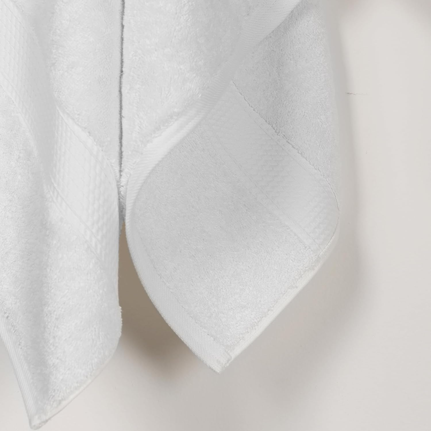 Superior 900 GSM Luxury Bathroom Towels, Made of 100% Premium Long-Staple Combed Cotton, Set of 2 Hotel & Spa Quality Bath Towels - White, 30" X 55" Each image number 5