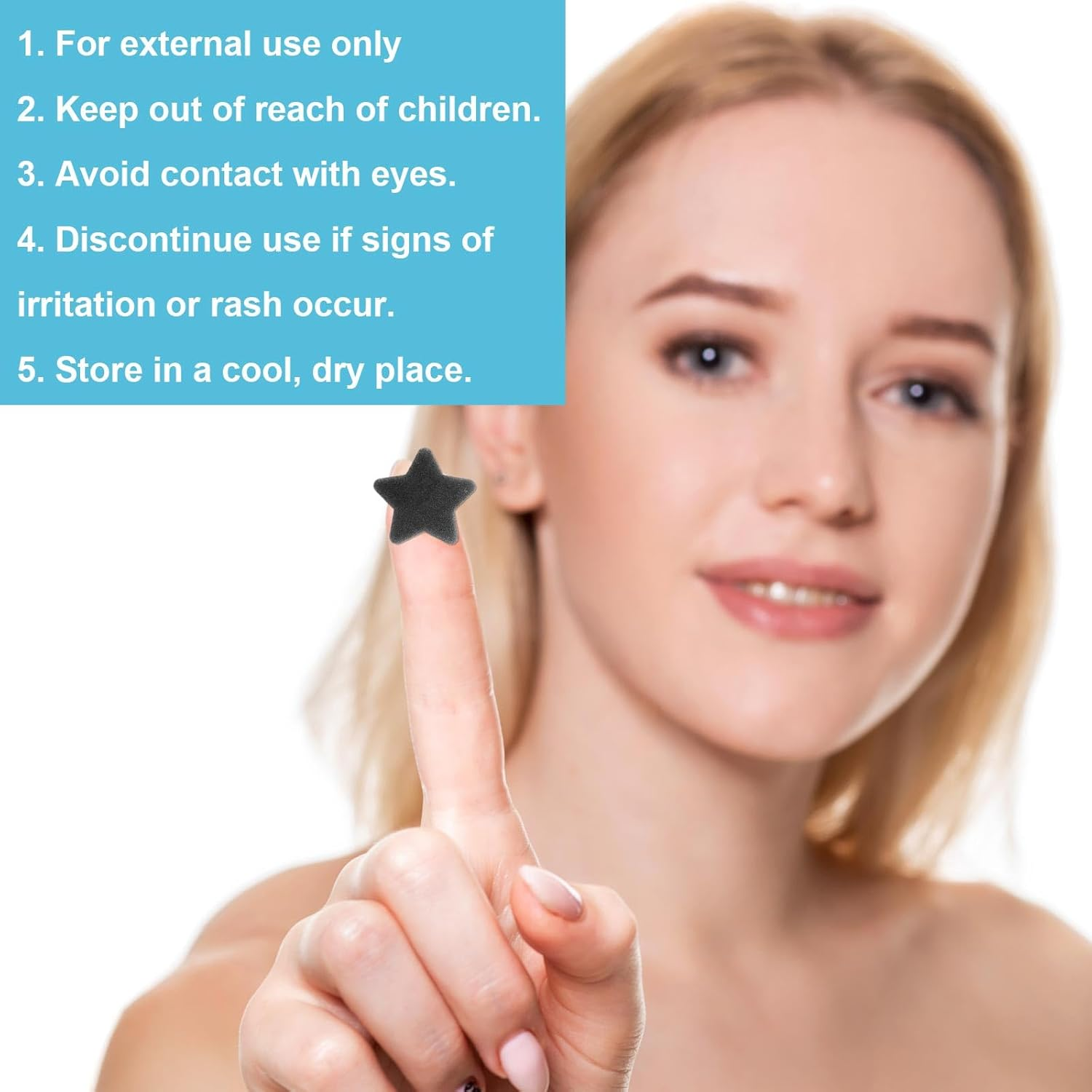 600Pcs Black Pimple Patches, 240 round Face Pimple Cover, 240 Small Star Acne Patch & 120 Big Star Acne Pad Pimple Spot Dots Stickers for Make up Party image number 4