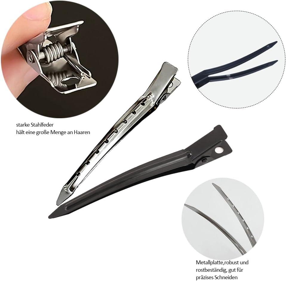 Hair Clips, Hairdressing Supplies, 20 Pieces 9 Cm Hair Clips, Women'S Metal Hair Clips, Section Clips, Hairdresser Hair Clips, Women'S Hair Clips, No Trace Hair Clip Clips for Thick and Thin Hair image number 1