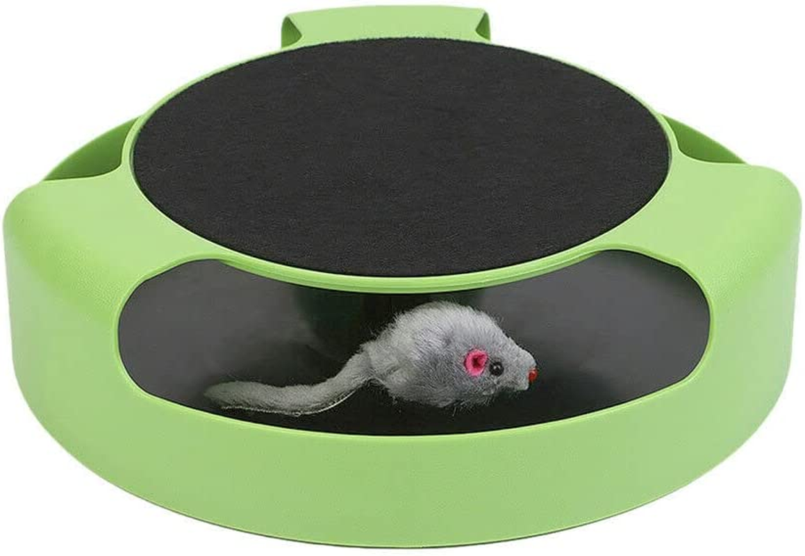 Interactive Cat Toy &ndash; Catch the Mouse Game for Kittens & Cats &ndash; Spinning Mouse Catnip Toy with Claw Sharpening Mat &ndash; Fun Indoor Cat Training Activity image number 4